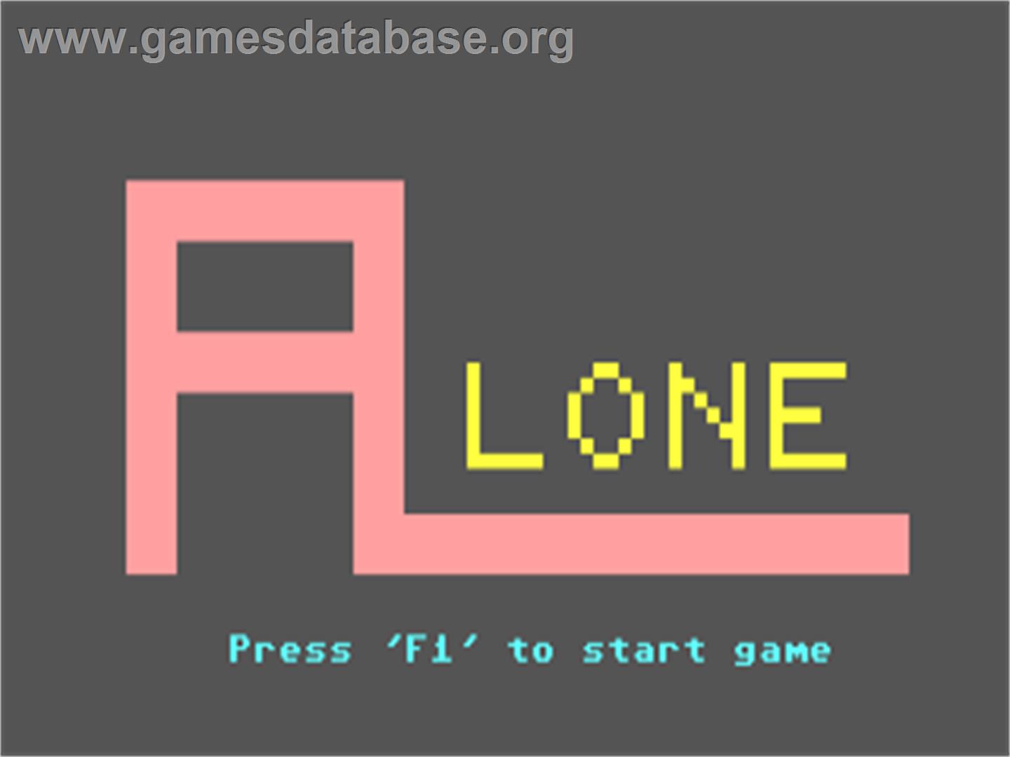 Alone - Commodore 64 - Artwork - Title Screen