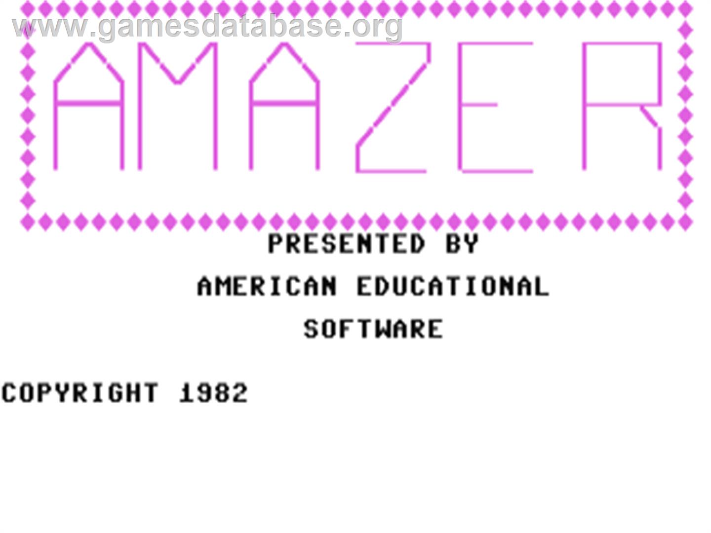 Amazer - Science - Commodore 64 - Artwork - Title Screen