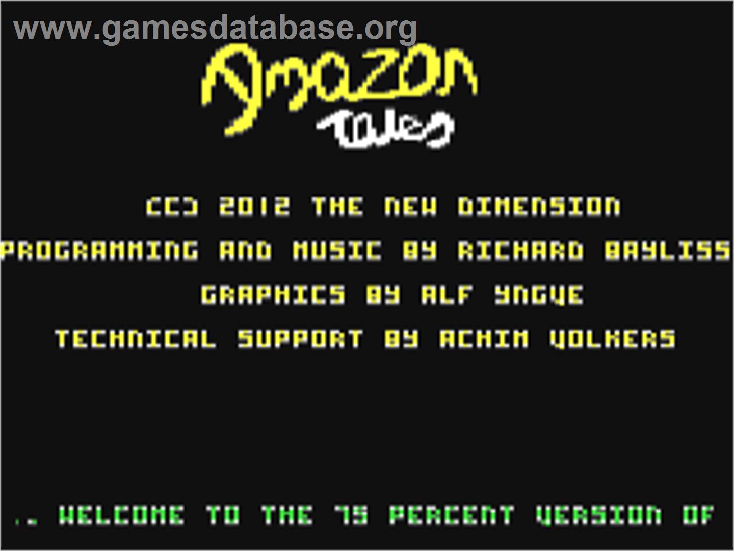 Amazon Tales (2019) - Commodore 64 - Artwork - Title Screen