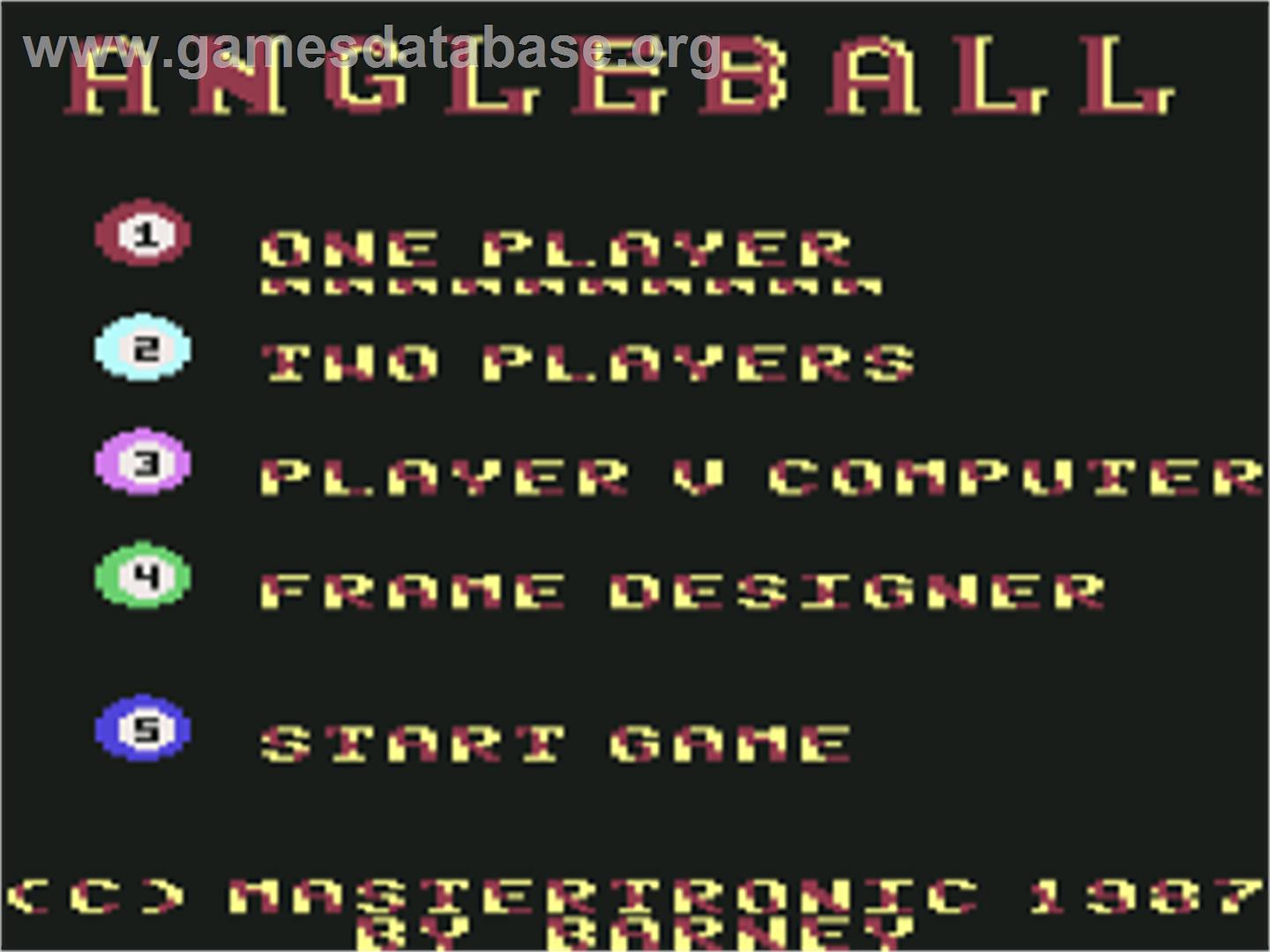 Angle Ball - Commodore 64 - Artwork - Title Screen