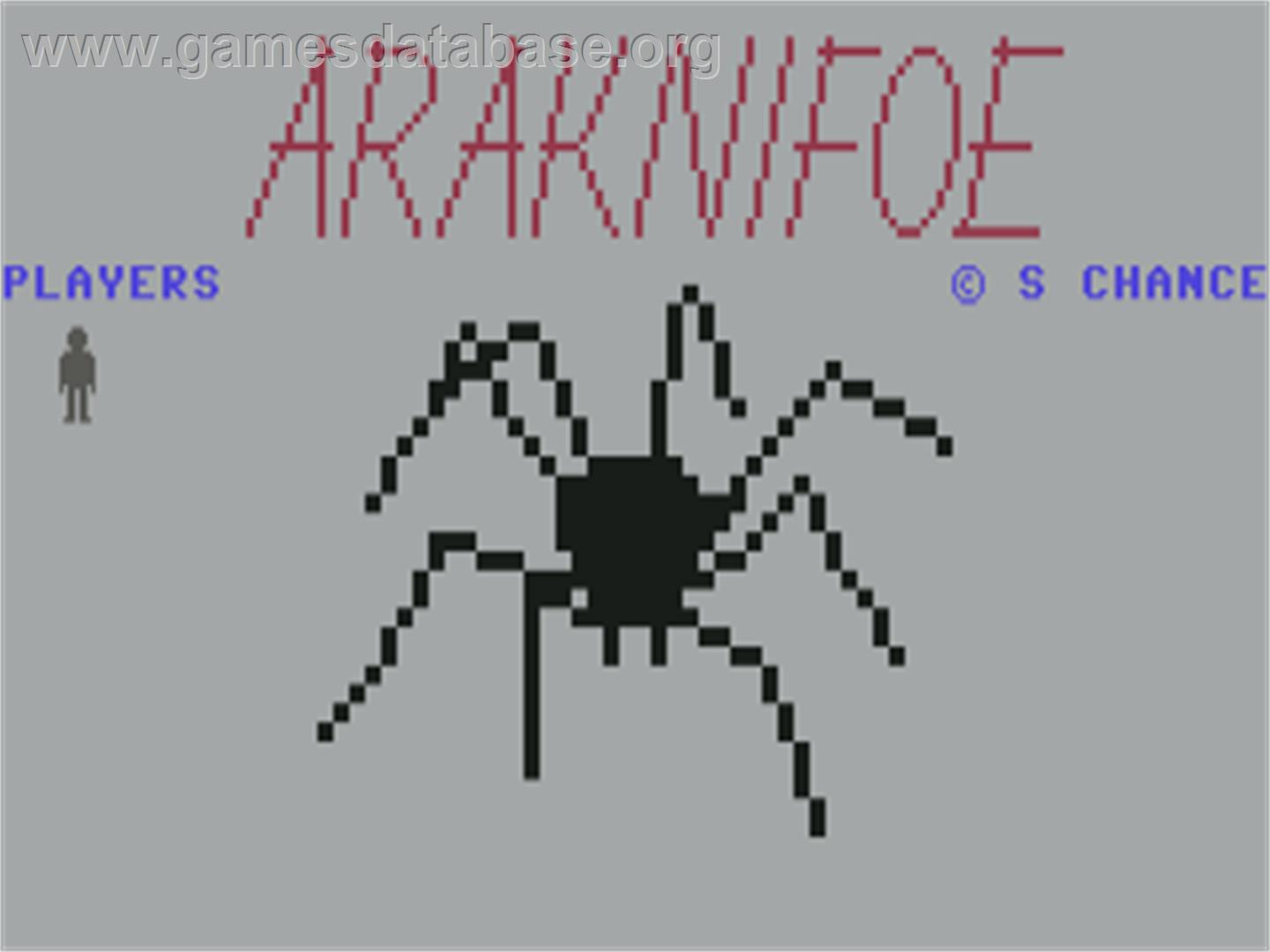 Araknifoe - Commodore 64 - Artwork - Title Screen