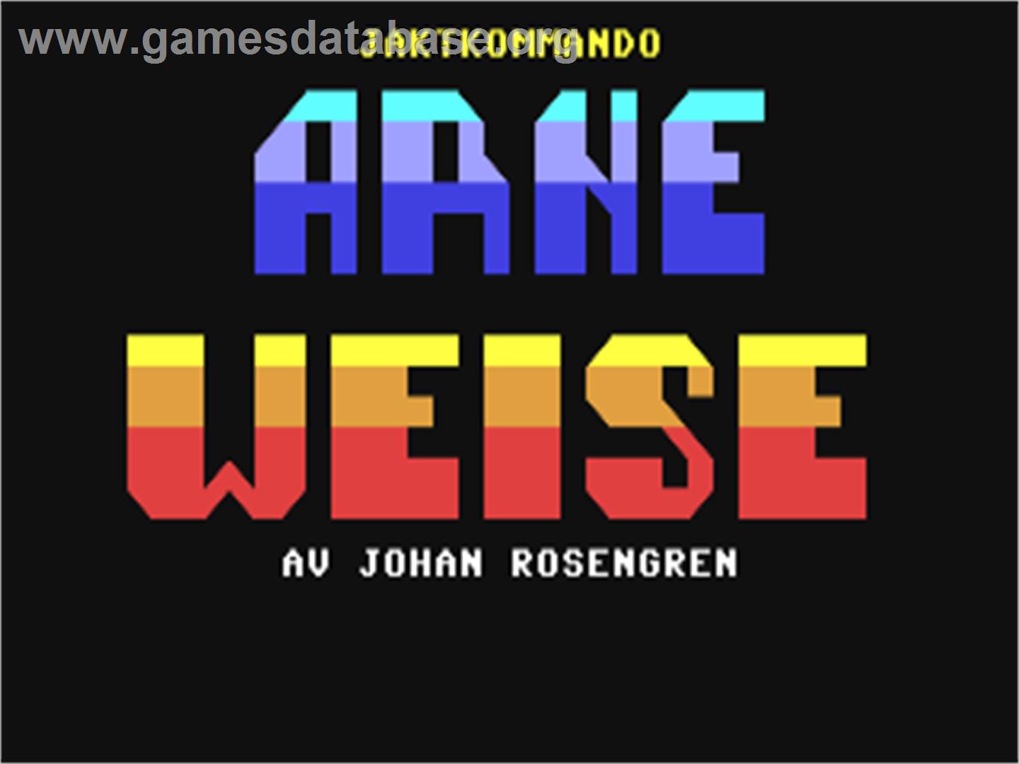 Arne Weise - Commodore 64 - Artwork - Title Screen