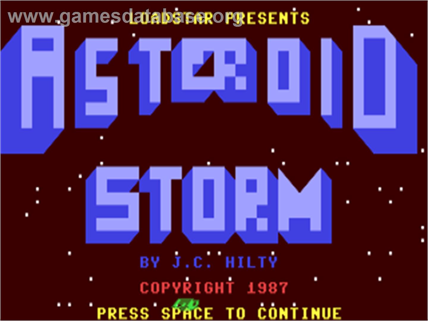 Asteroid Storm - Commodore 64 - Artwork - Title Screen