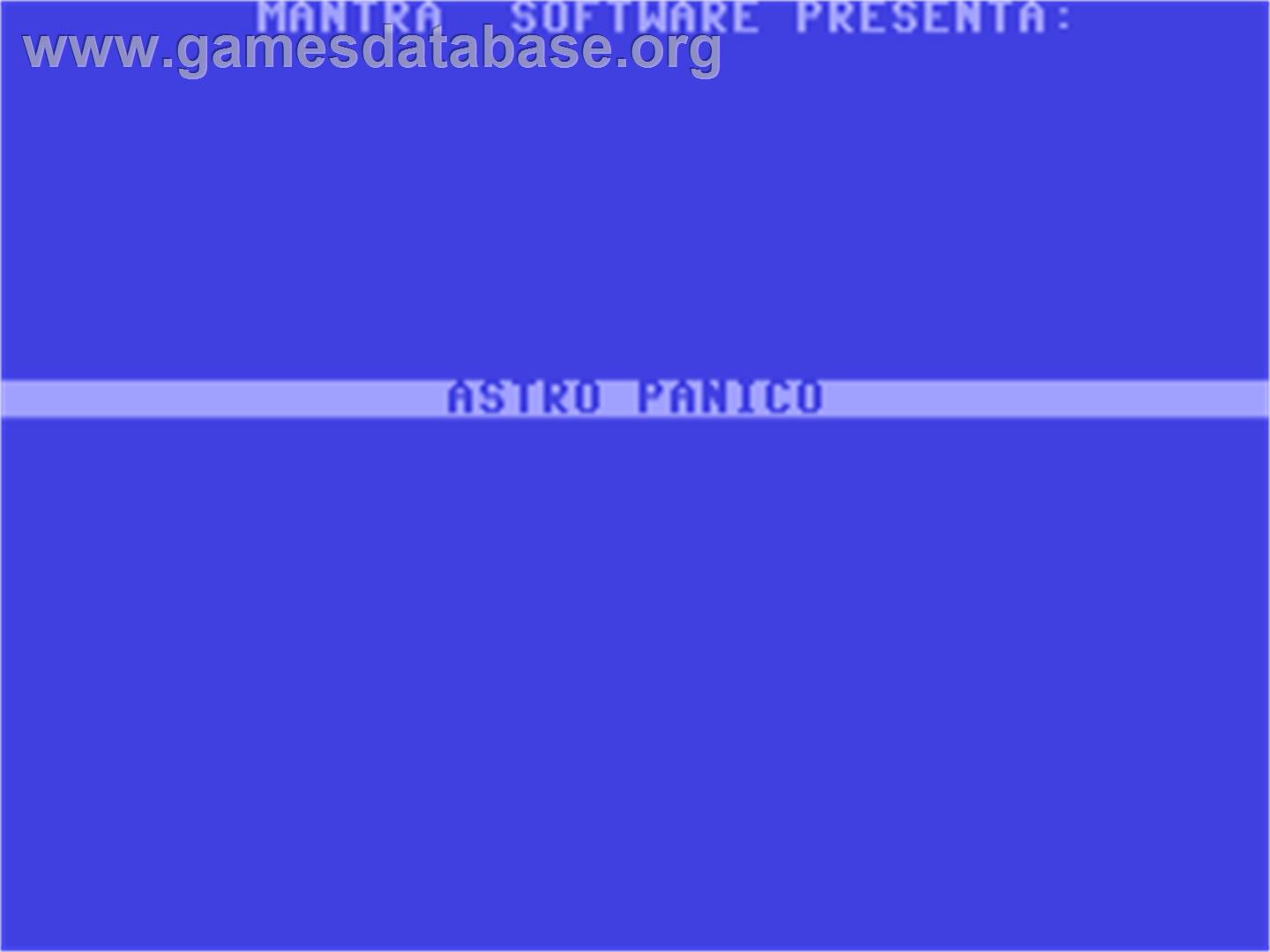 Astro-panic - Commodore 64 - Artwork - Title Screen