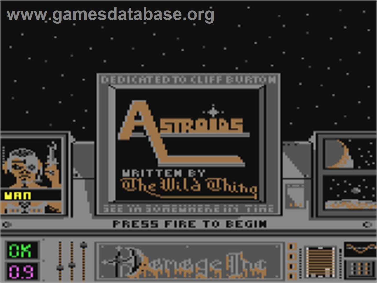 Astroids - Commodore 64 - Artwork - Title Screen