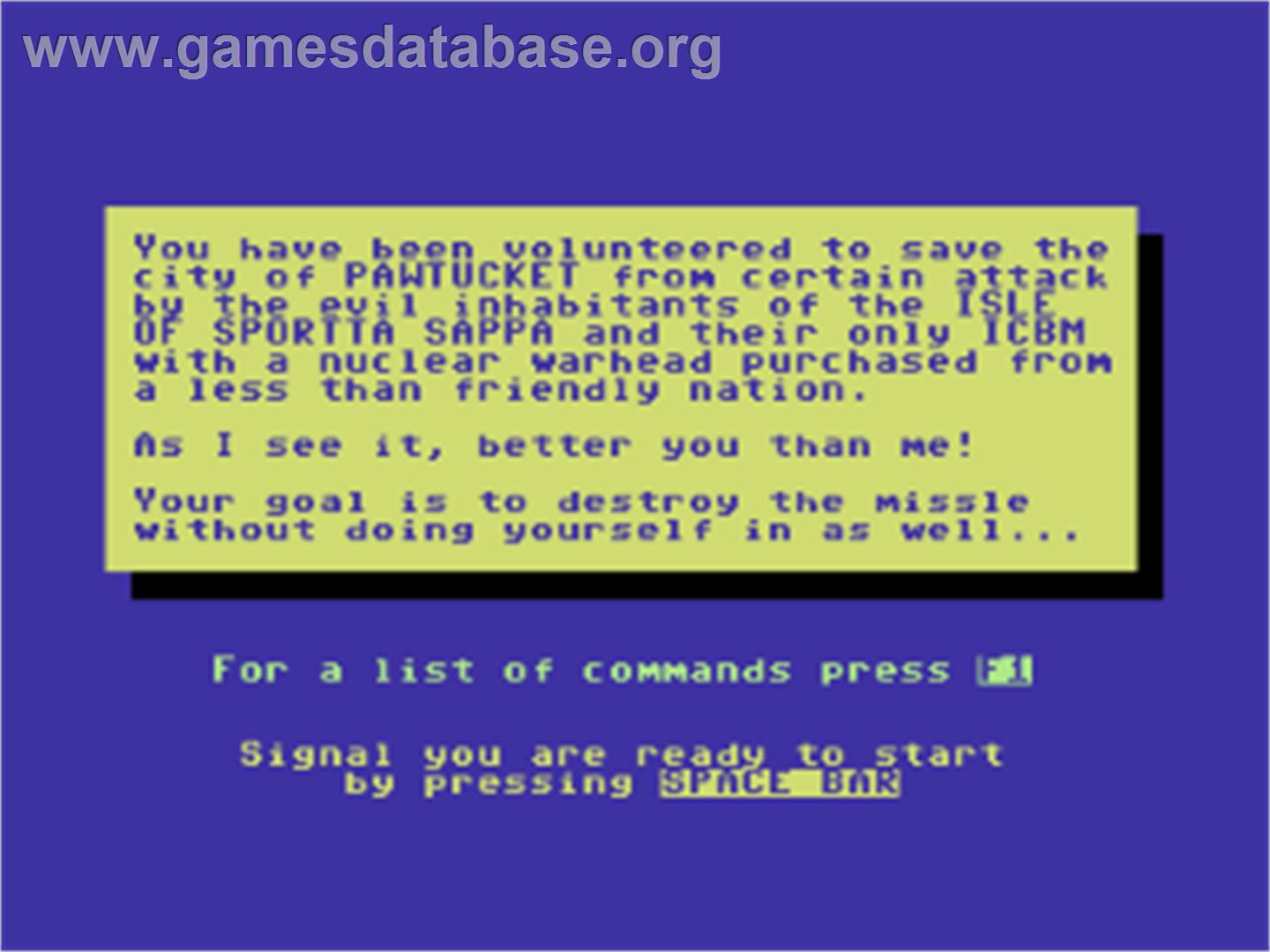 Atomic Isle - Commodore 64 - Artwork - Title Screen