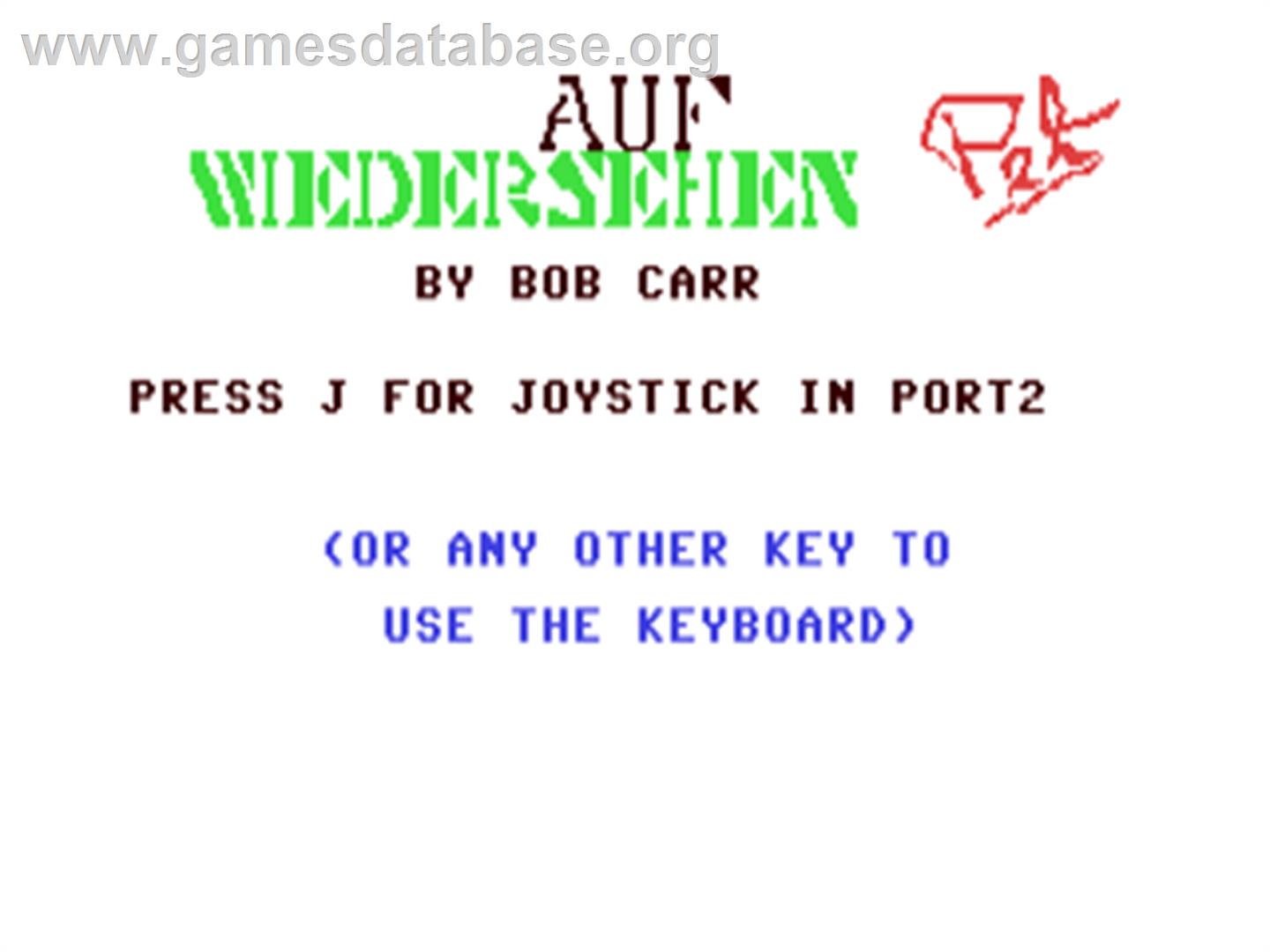 Auf Wiedersehen Pet - Commodore 64 - Artwork - Title Screen