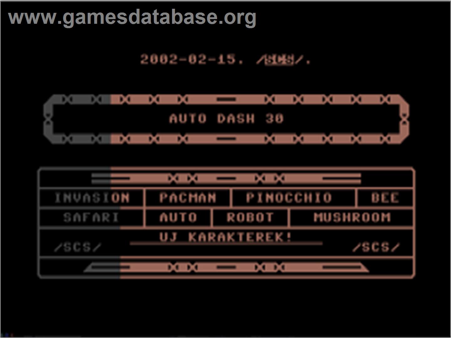 Auto Dash 30 - Commodore 64 - Artwork - Title Screen
