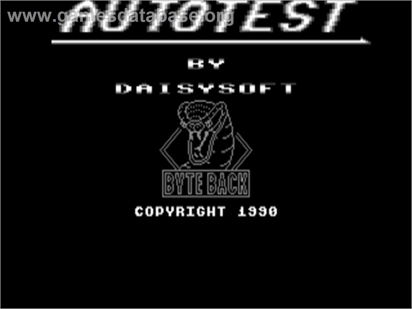 Autotest - Commodore 64 - Artwork - Title Screen