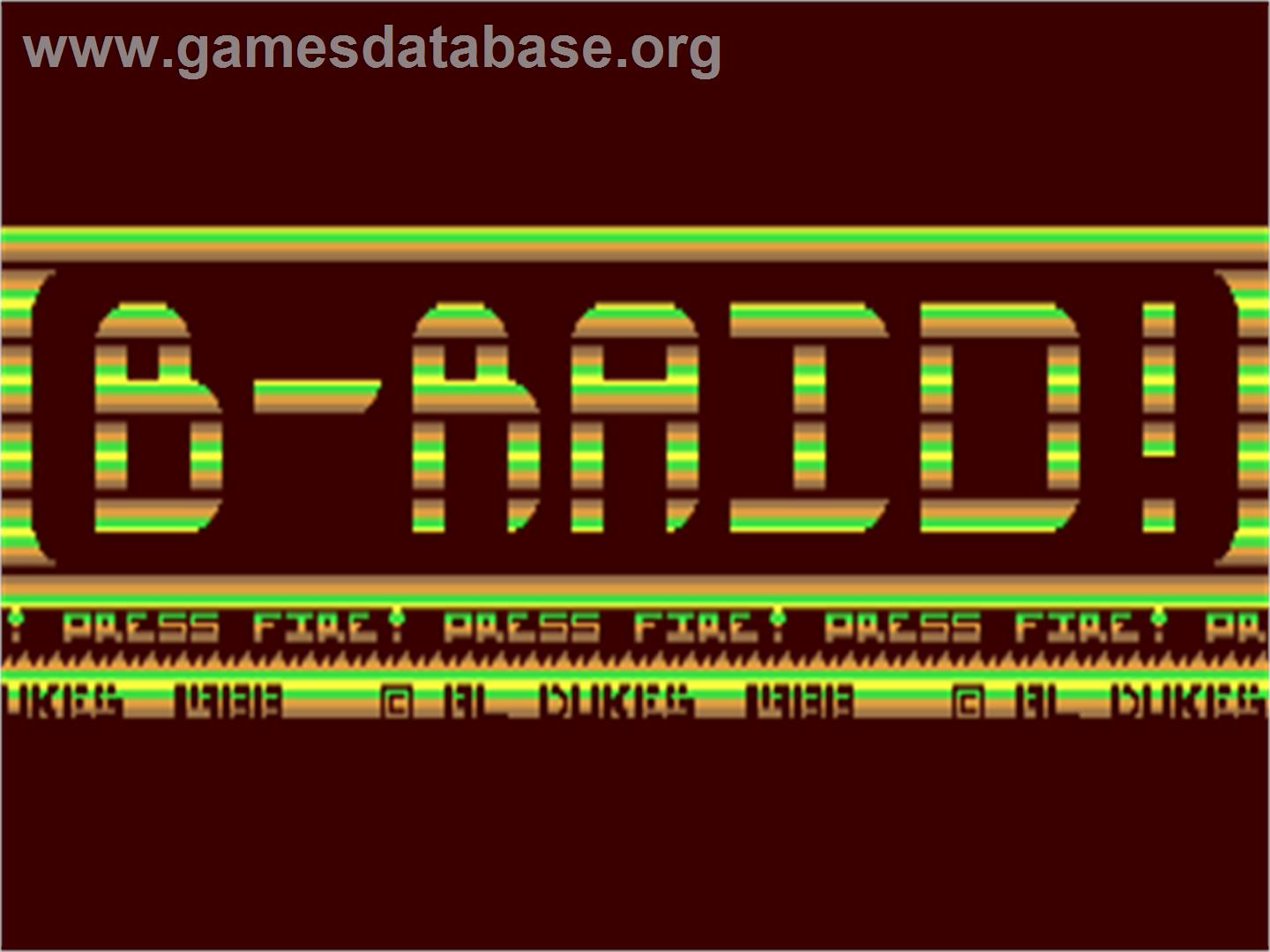 B-raid! - Commodore 64 - Artwork - Title Screen