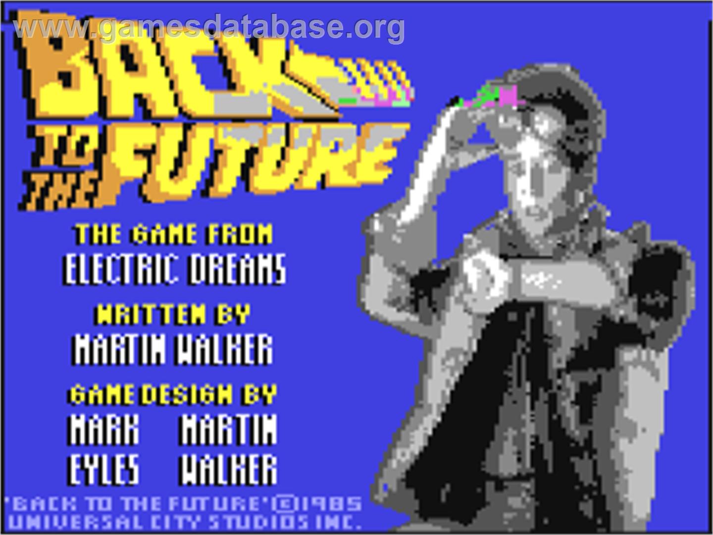 Back to the Future - Commodore 64 - Artwork - Title Screen
