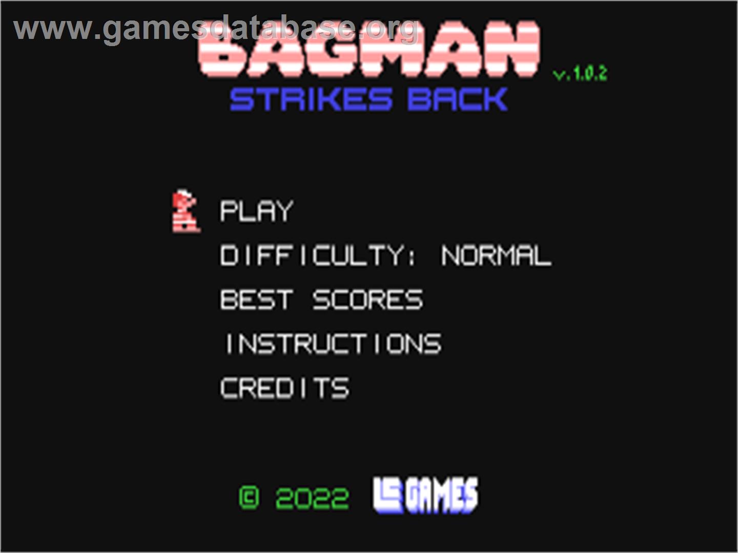 Bagman Strikes Back - Commodore 64 - Artwork - Title Screen