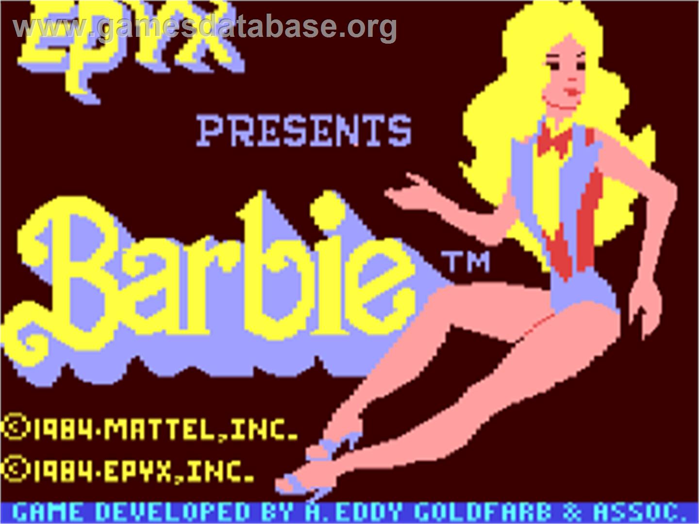 Barbie - Commodore 64 - Artwork - Title Screen