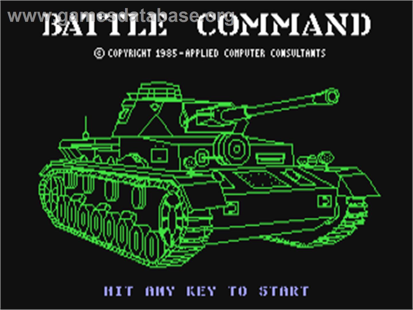 Battle Command (Ocean) - Commodore 64 - Artwork - Title Screen