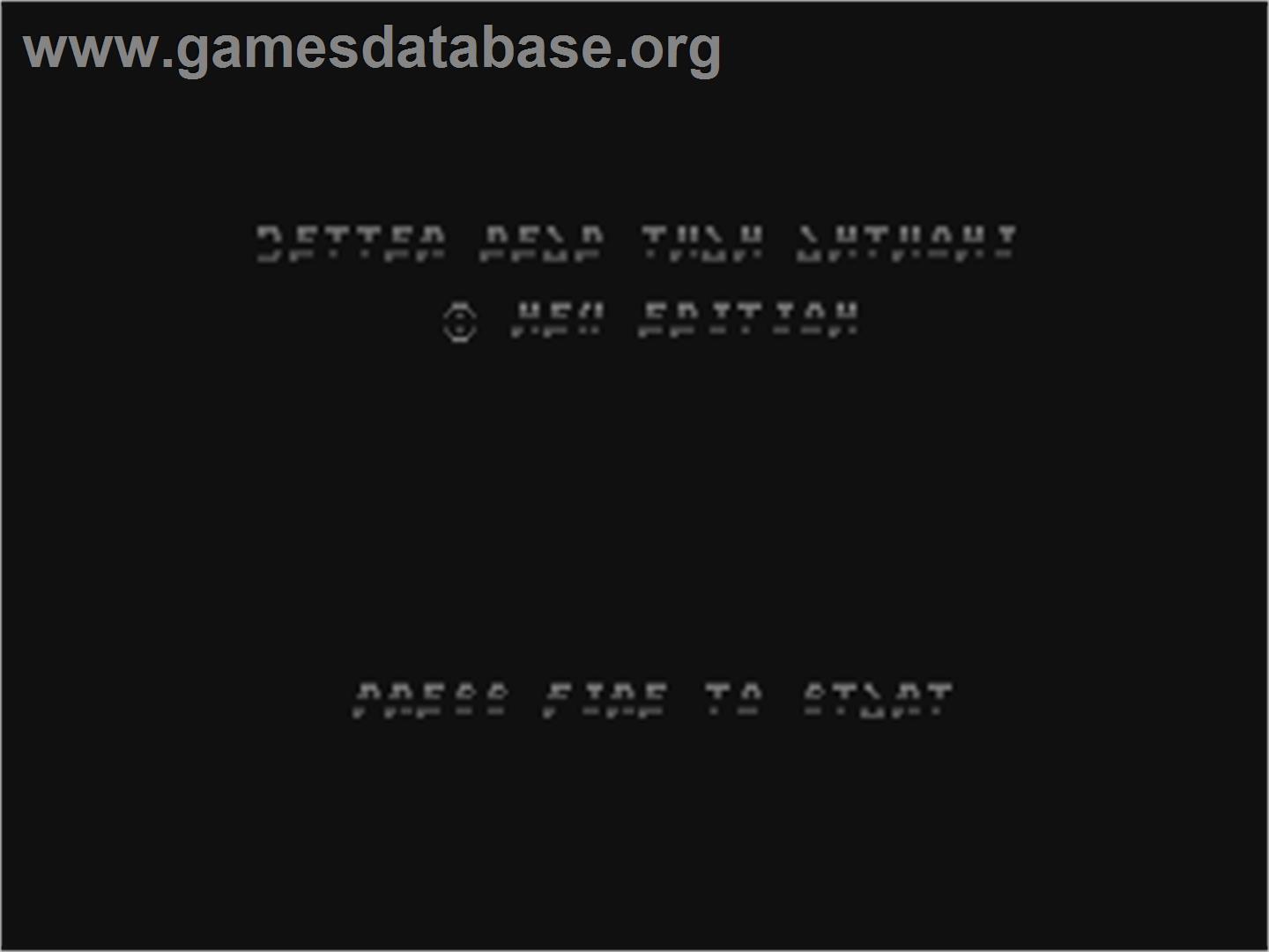 Better Dead Than Anthoni - Commodore 64 - Artwork - Title Screen