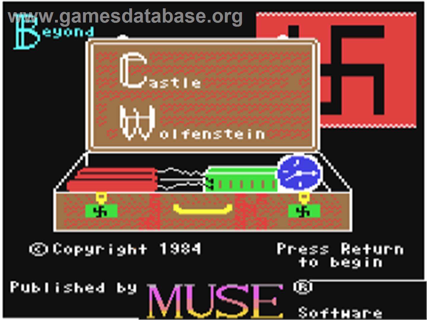 Beyond Castle Wolfenstein - Commodore 64 - Artwork - Title Screen