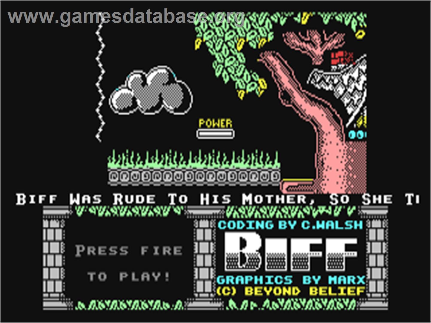 Biff - Commodore 64 - Artwork - Title Screen