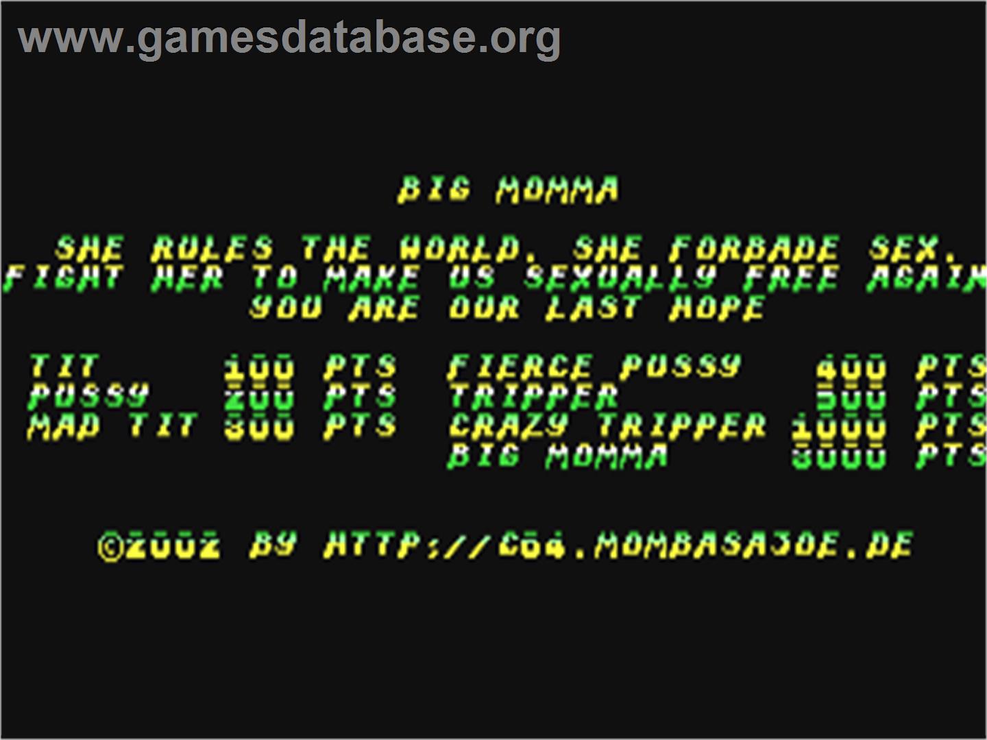 Big Momma - Commodore 64 - Artwork - Title Screen
