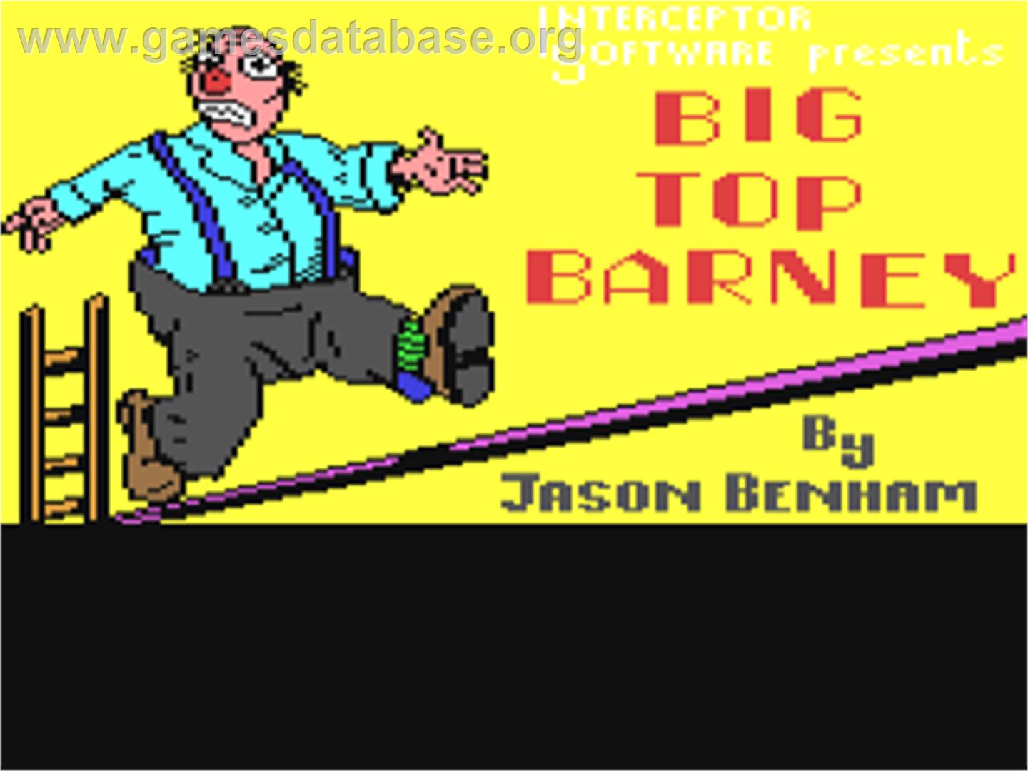 Bigtop Barney - Commodore 64 - Artwork - Title Screen