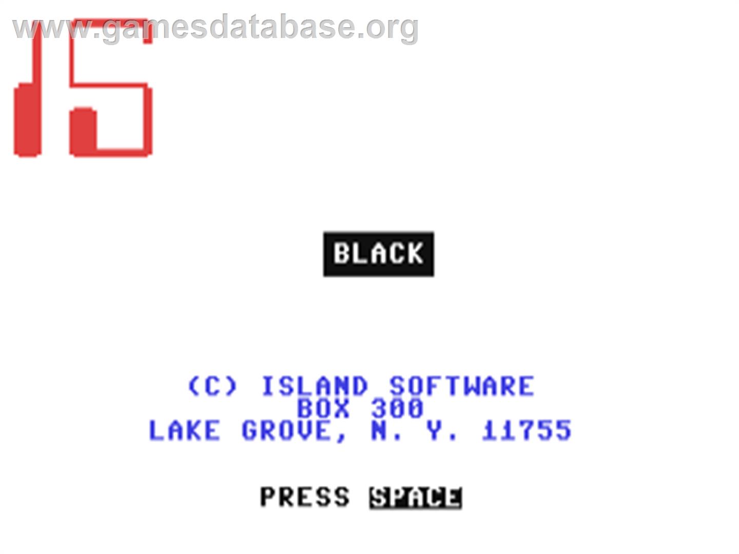 Black - Commodore 64 - Artwork - Title Screen