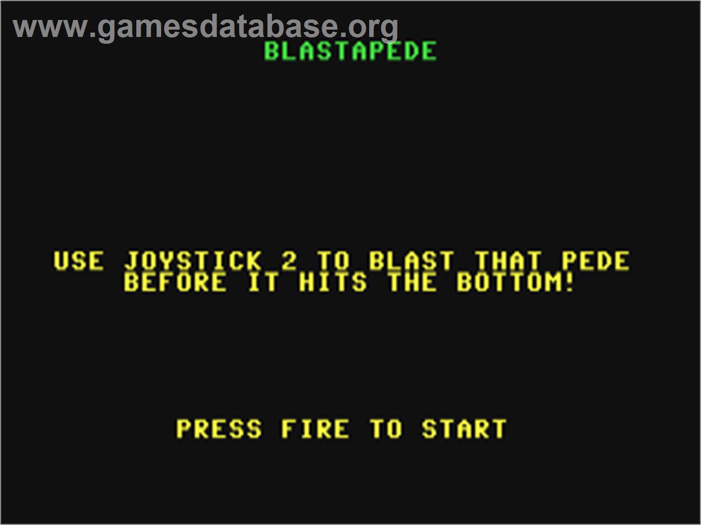 Blastapede - Commodore 64 - Artwork - Title Screen