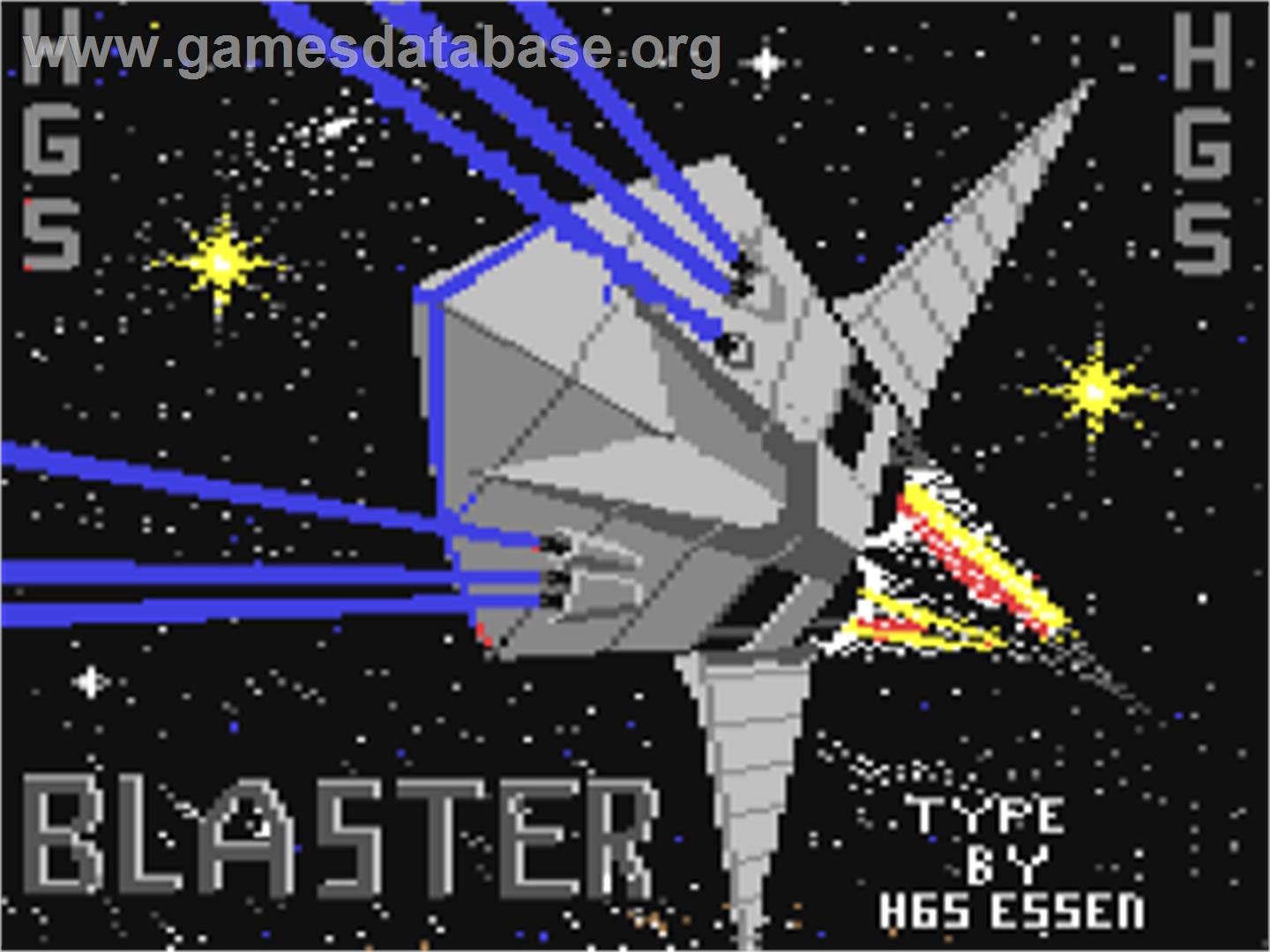 Blaster - Commodore 64 - Artwork - Title Screen