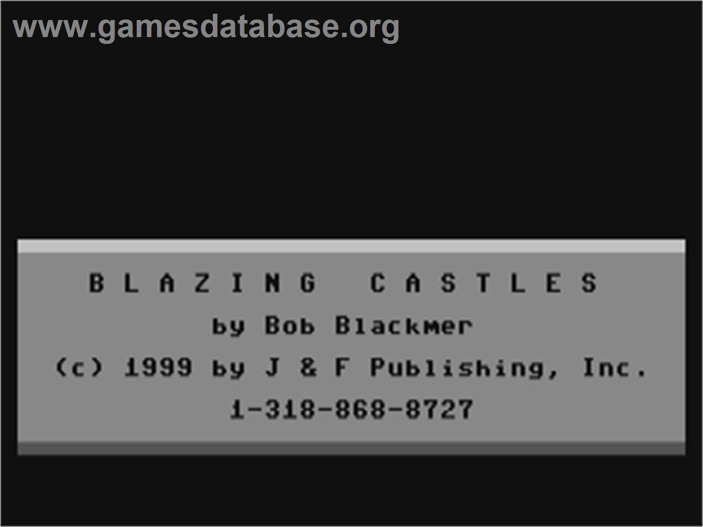 Blazing Castles - Commodore 64 - Artwork - Title Screen