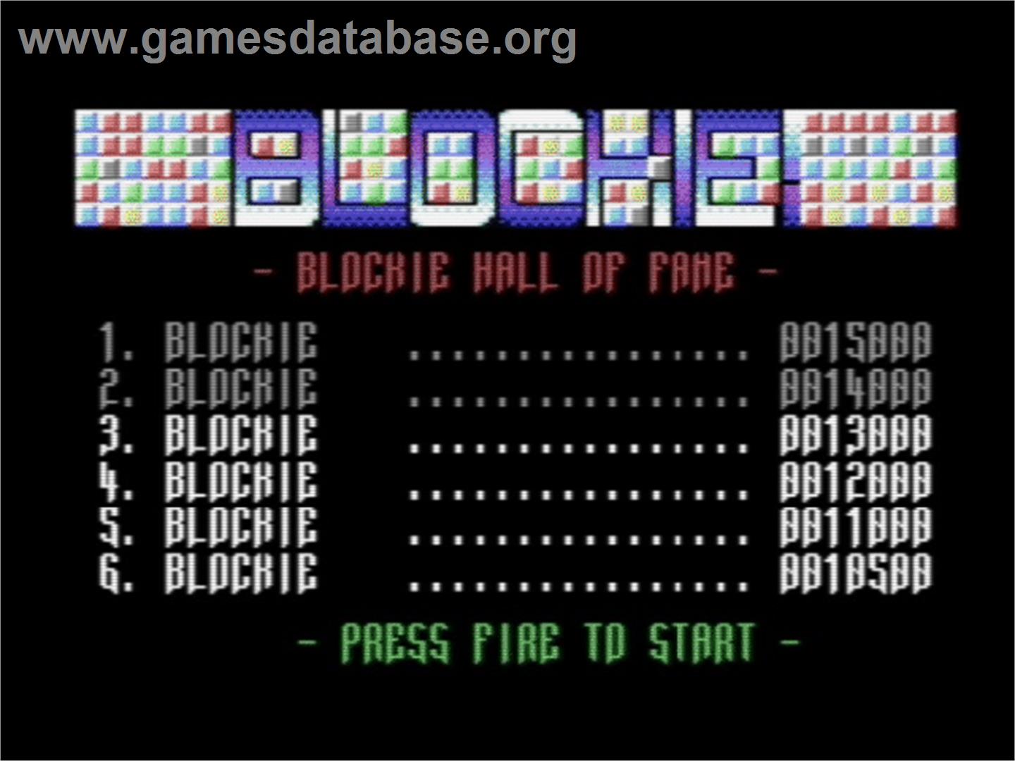 Blockie - Commodore 64 - Artwork - Title Screen