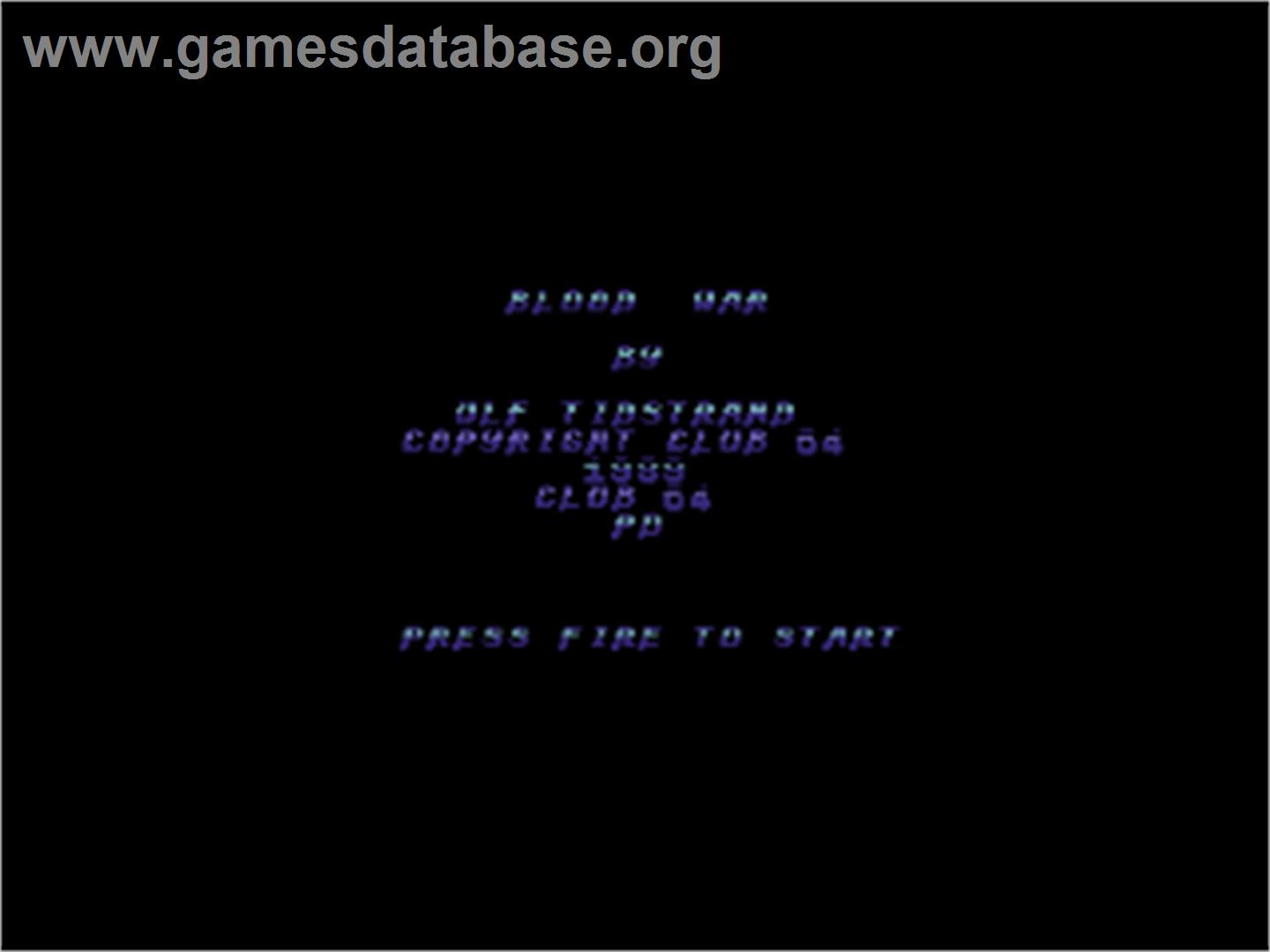 Blood War - Commodore 64 - Artwork - Title Screen