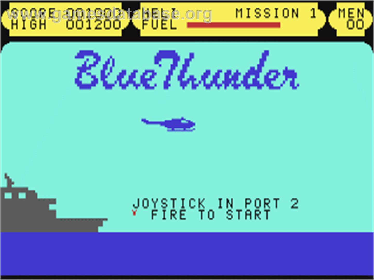 Blue Thunder - Commodore 64 - Artwork - Title Screen