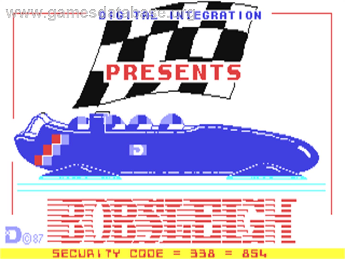 Bobsleigh - Commodore 64 - Artwork - Title Screen