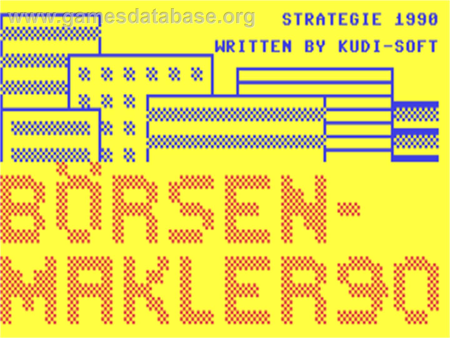 Boersenmakler 90 - Commodore 64 - Artwork - Title Screen