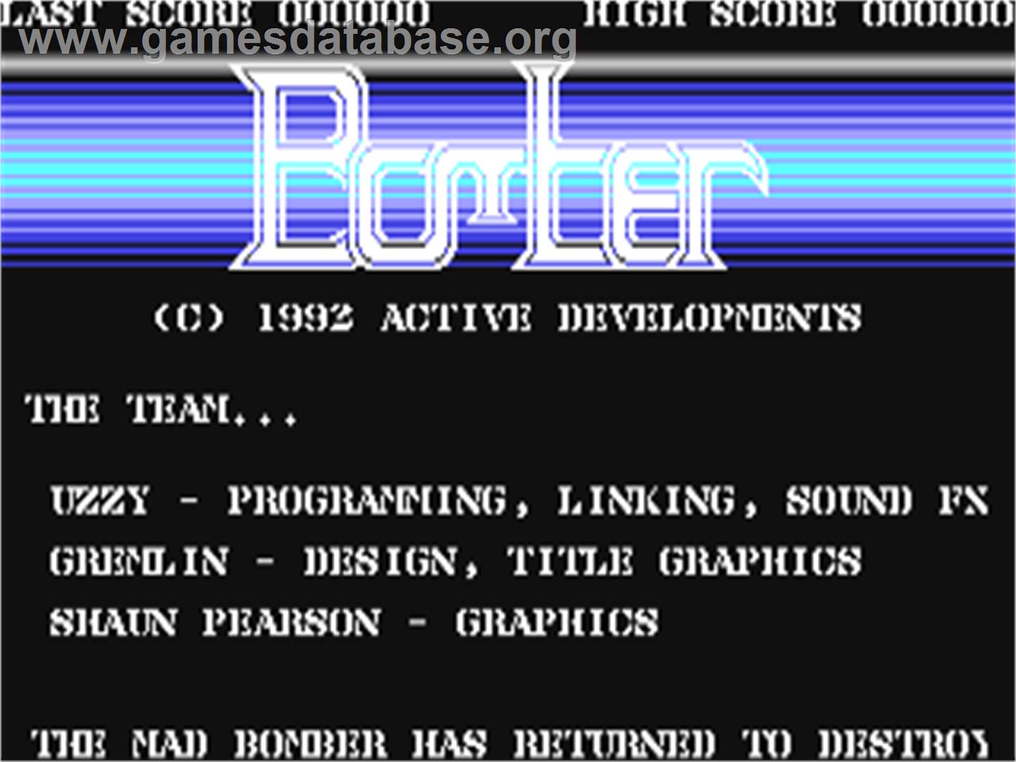 Bomber (Courbois Software) - Commodore 64 - Artwork - Title Screen