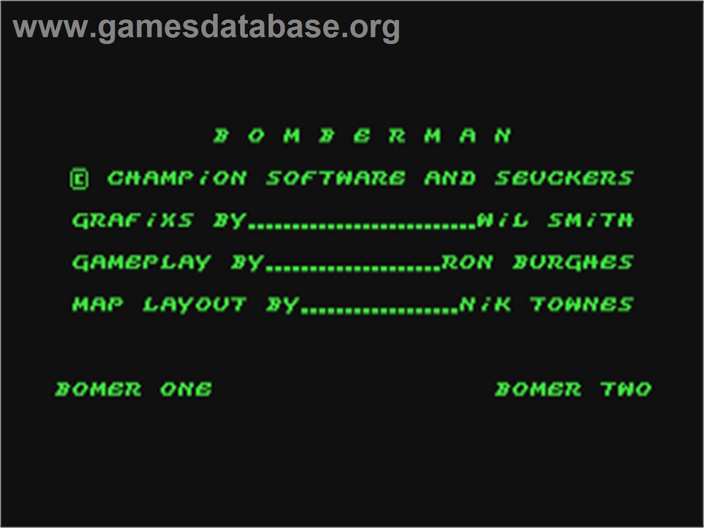 Bomberman - Commodore 64 - Artwork - Title Screen