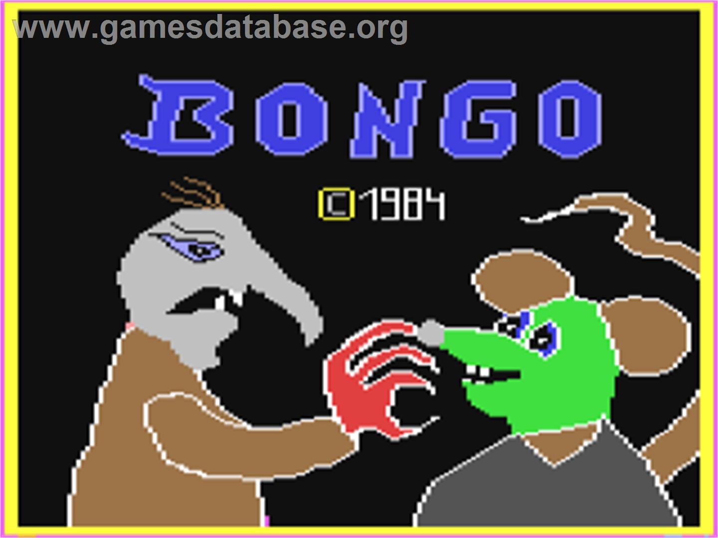 Bongo - Commodore 64 - Artwork - Title Screen