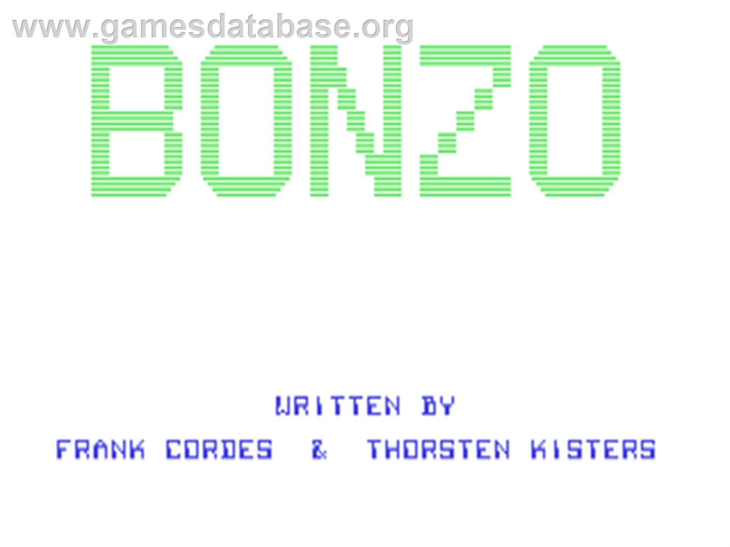 Bonzo! - Commodore 64 - Artwork - Title Screen