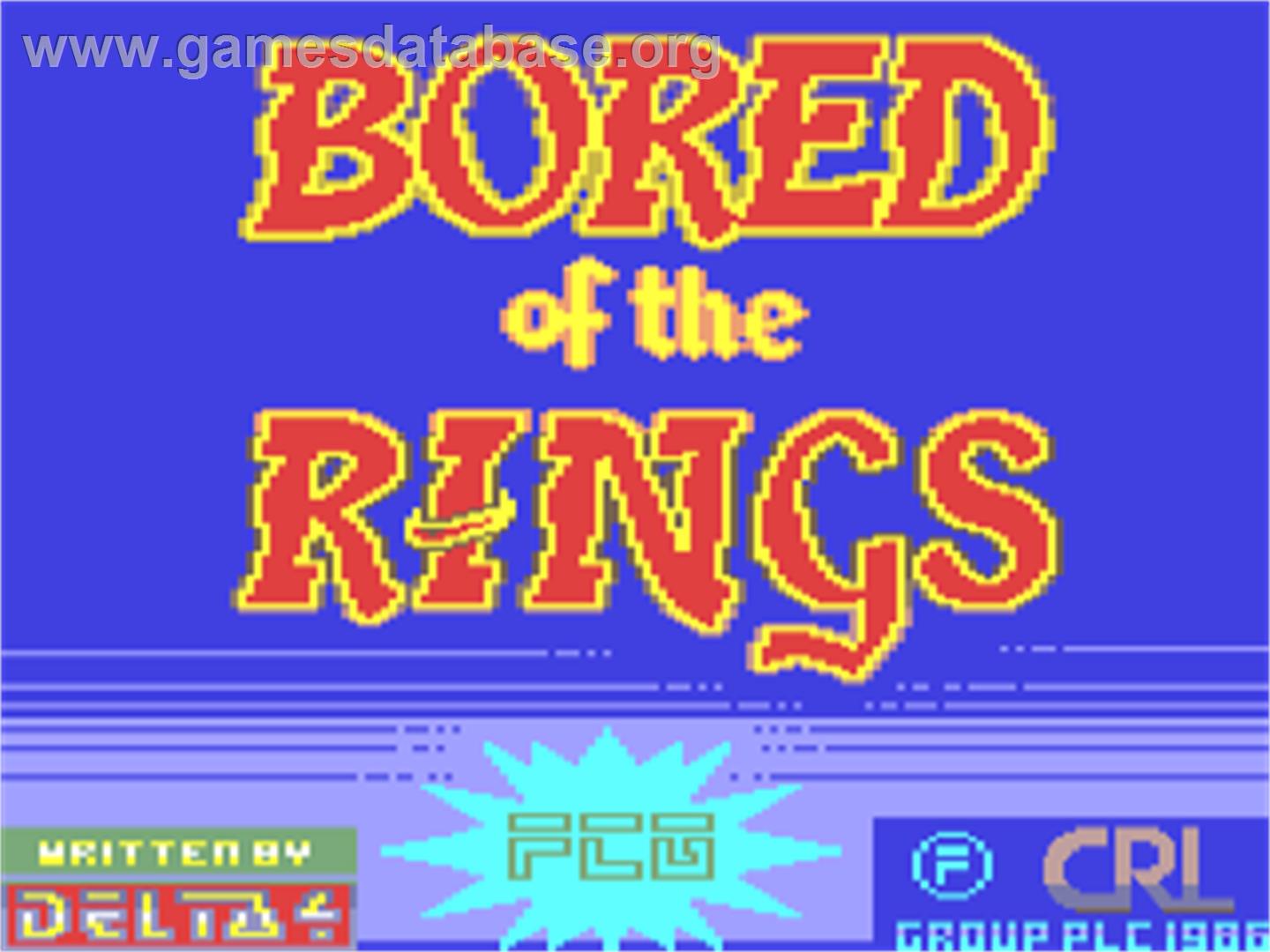 Bored Of The Rings - Commodore 64 - Artwork - Title Screen