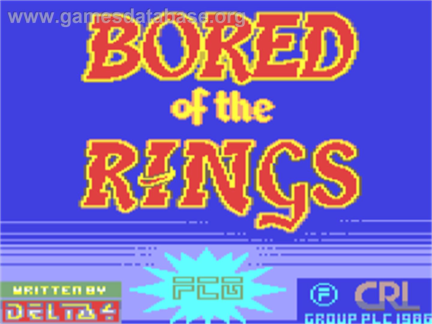 Bored of the Rings - Commodore 64 - Artwork - Title Screen