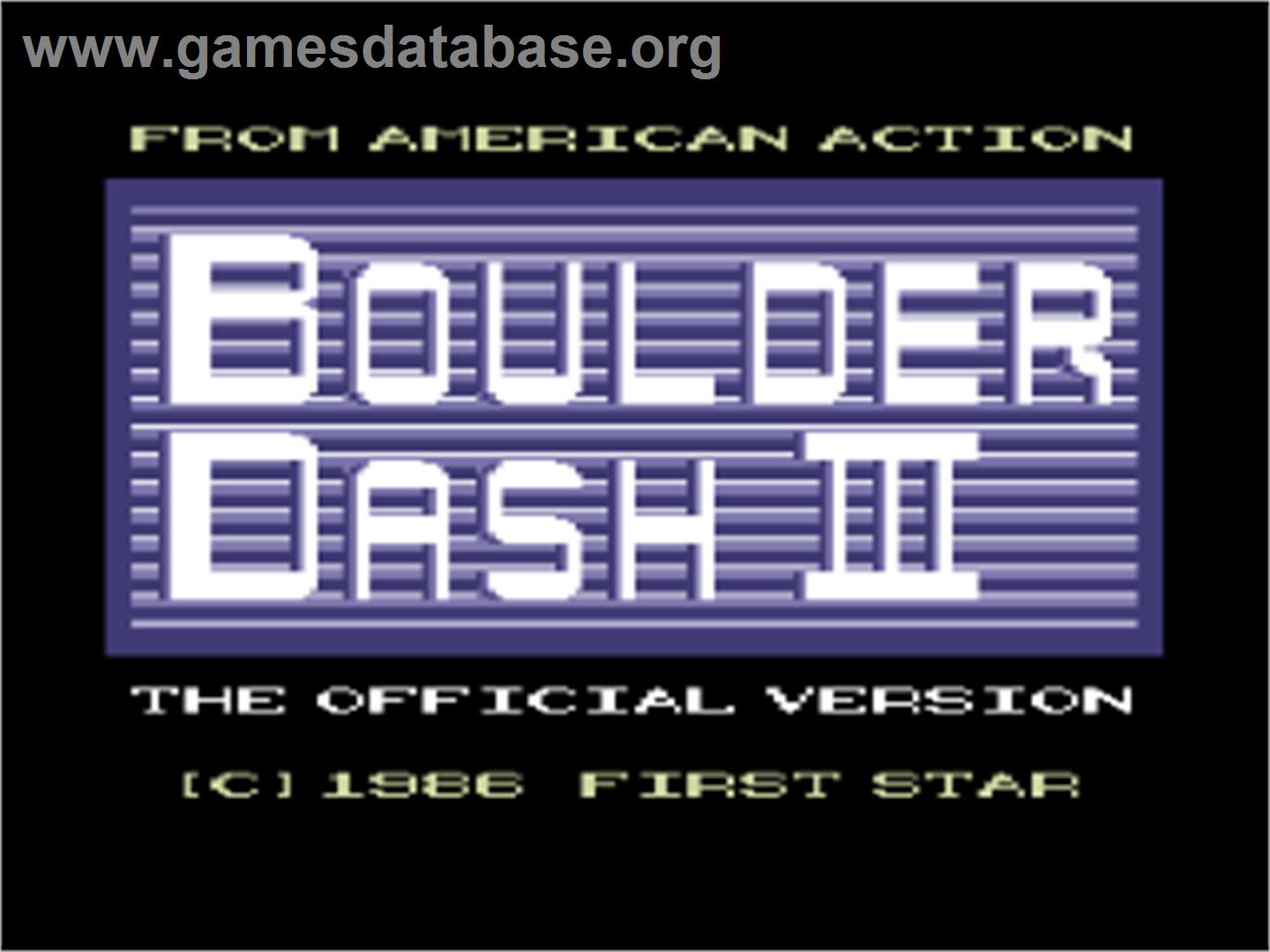 Boulder Dash 3 - Commodore 64 - Artwork - Title Screen