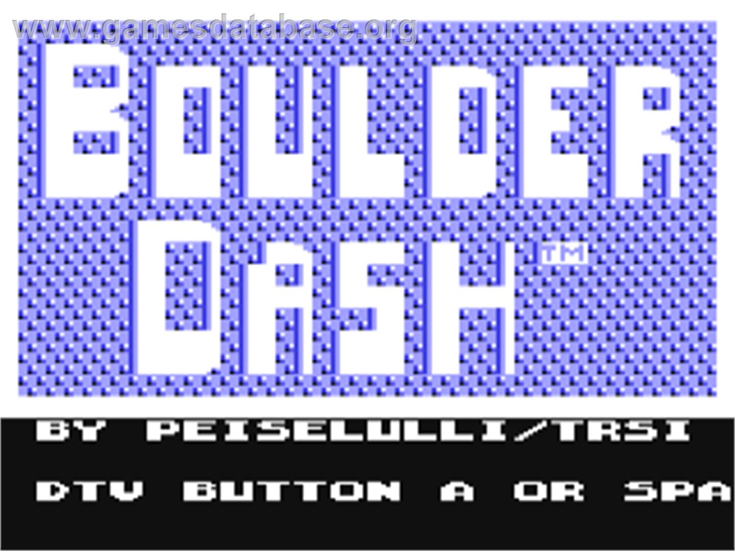 Boulder Dash Construction Kit - Commodore 64 - Artwork - Title Screen