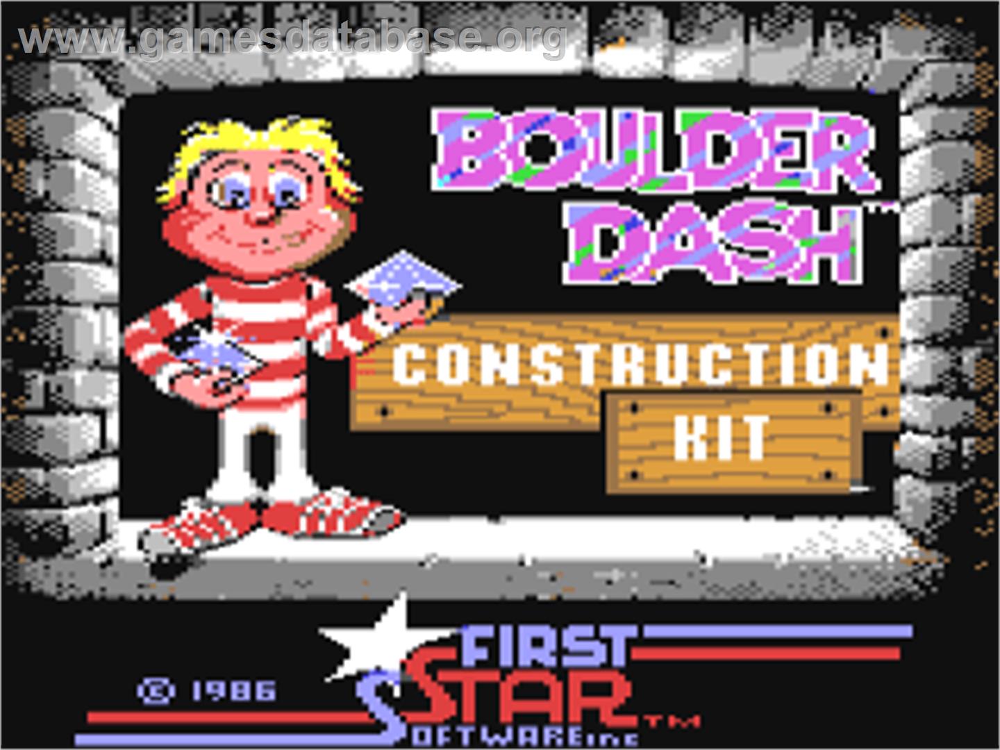 Boulder Dash Construction Kit - Commodore 64 - Artwork - Title Screen
