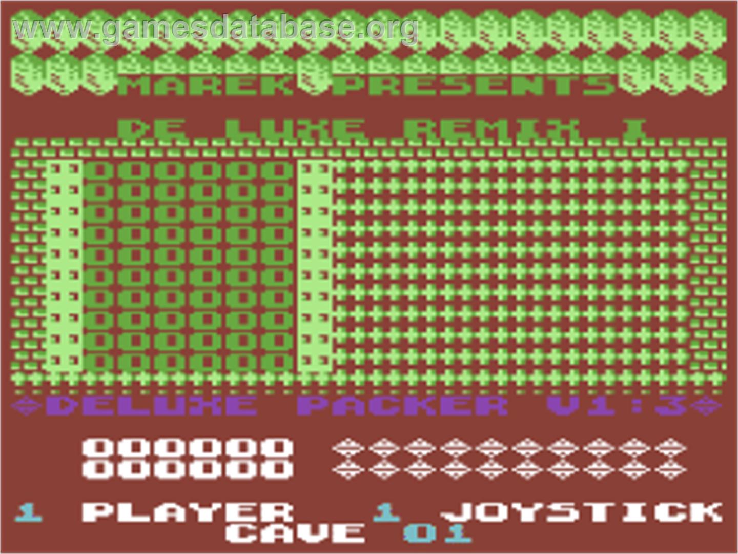Boulder Dash De Luxe Remix 1 - Commodore 64 - Artwork - Title Screen
