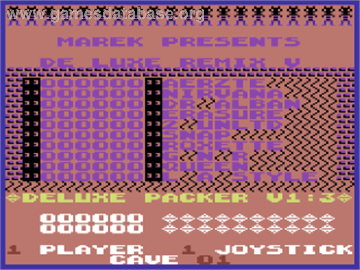 Boulder Dash De Luxe Remix 5 - Commodore 64 - Artwork - Title Screen