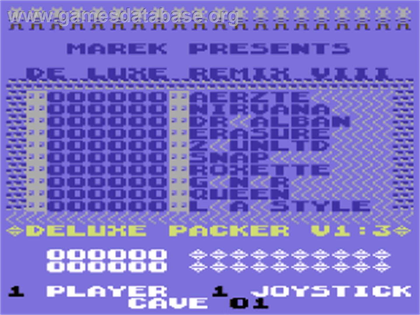 Boulder Dash De Luxe Remix 8 - Commodore 64 - Artwork - Title Screen