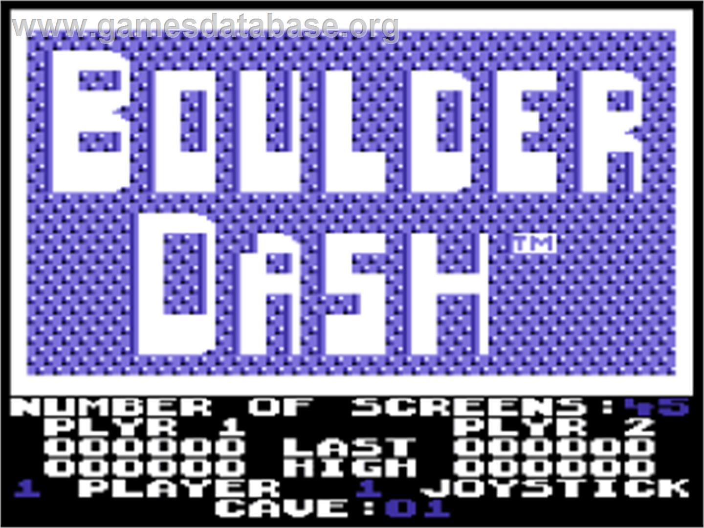 Boulder Dash Pro - Commodore 64 - Artwork - Title Screen