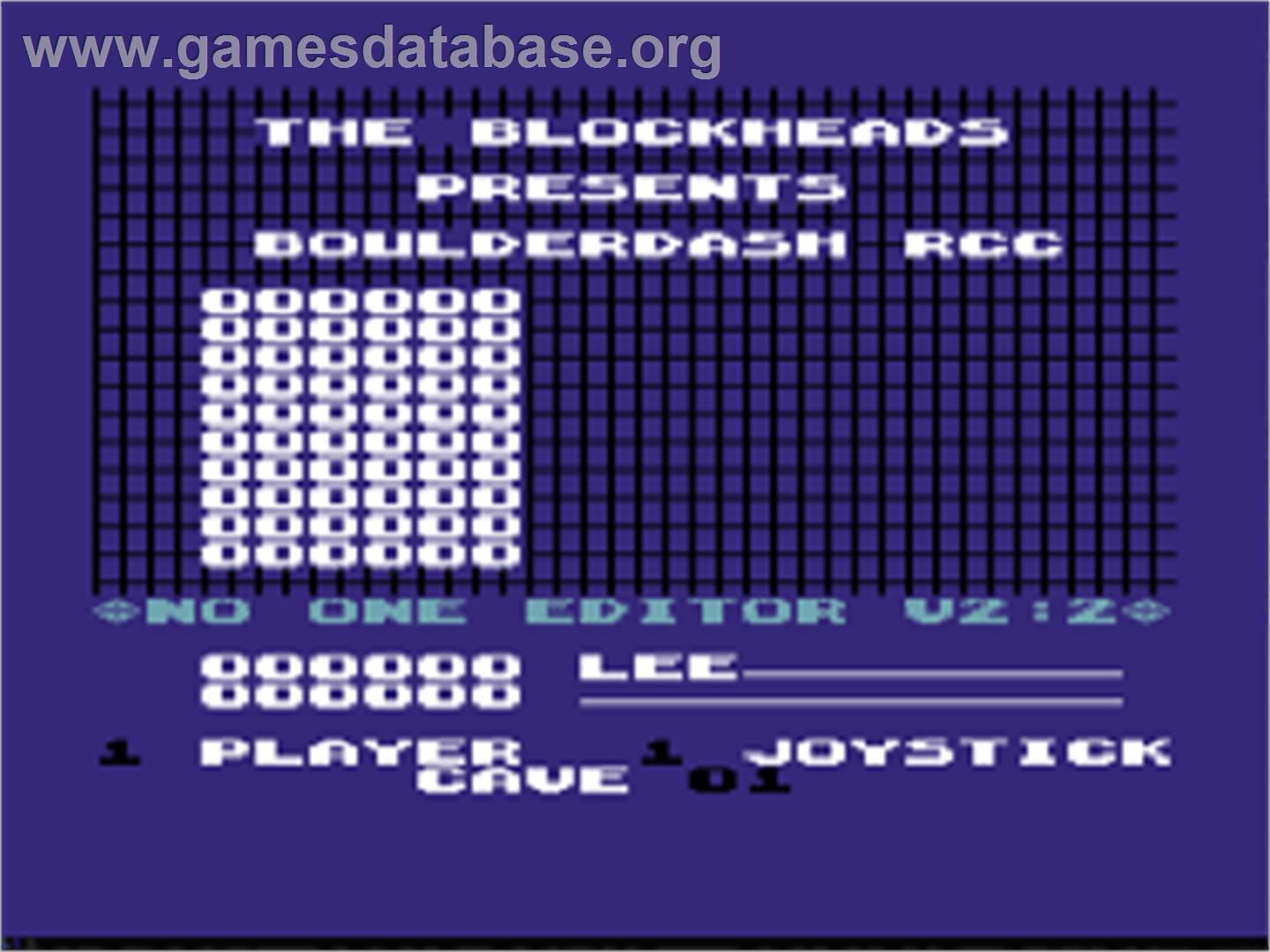 Boulder Dash Rcc - Commodore 64 - Artwork - Title Screen