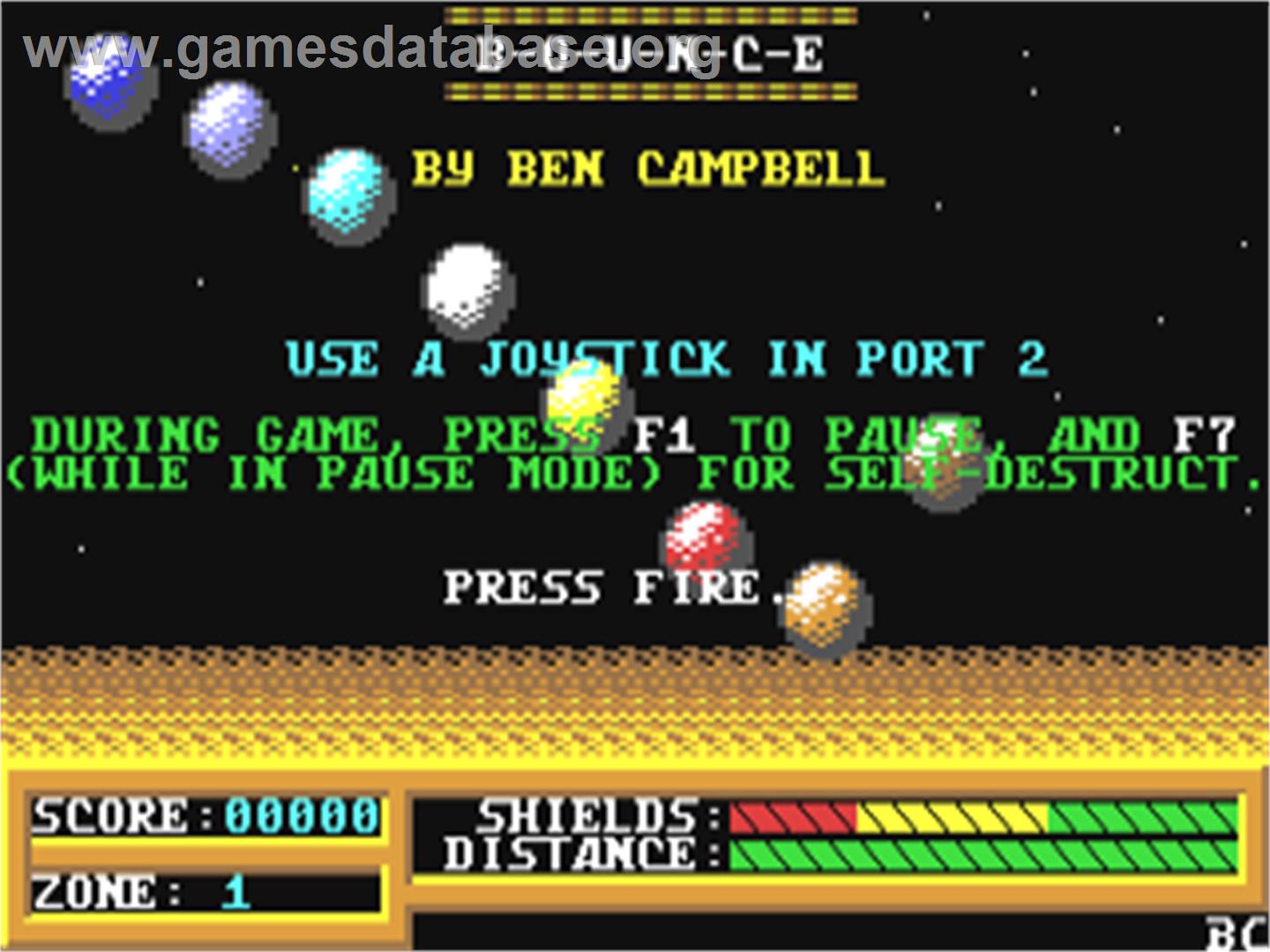 Bounce (COMPUTE! - 1994) - Commodore 64 - Artwork - Title Screen