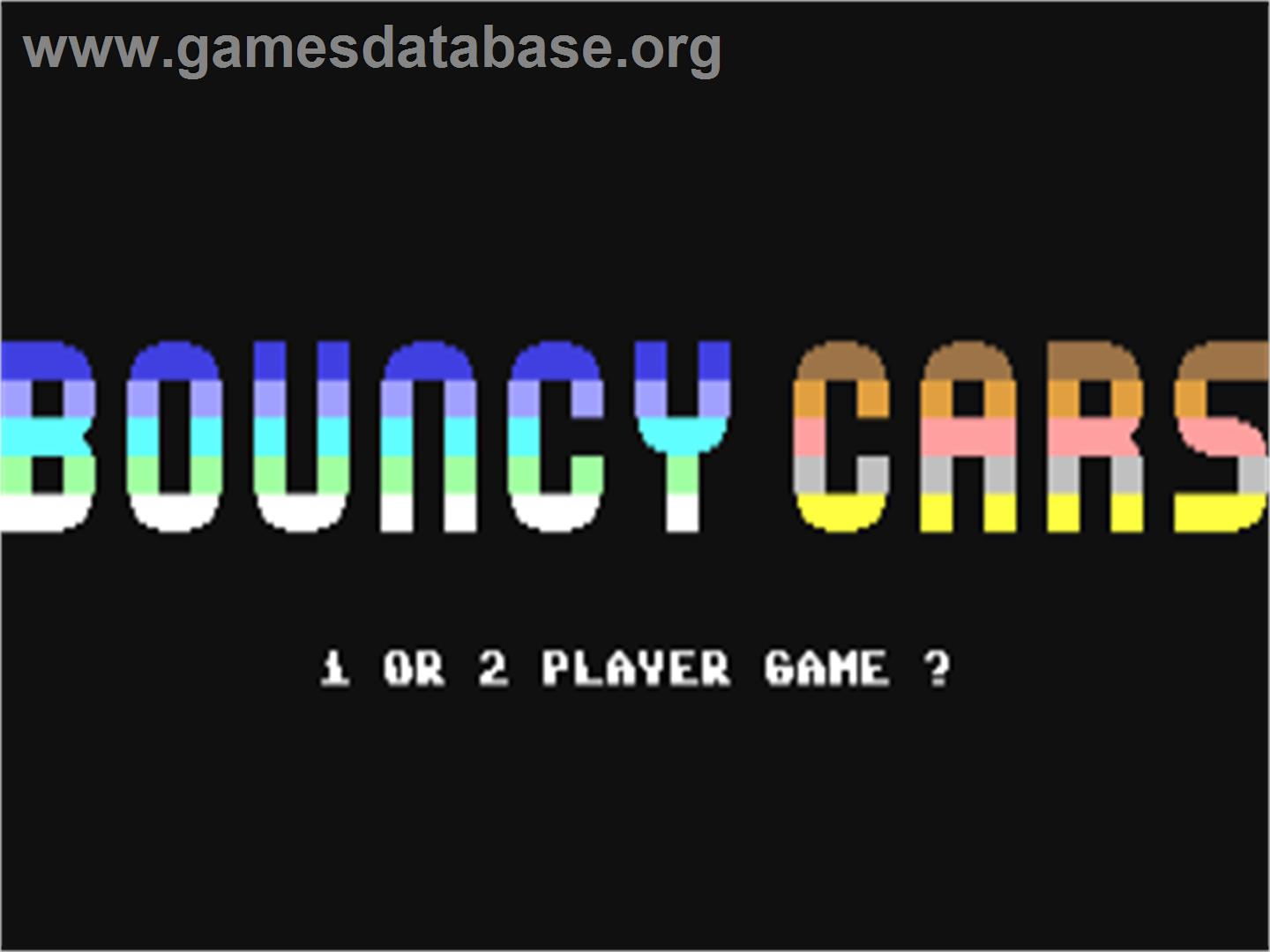 Bouncy Cars - Commodore 64 - Artwork - Title Screen