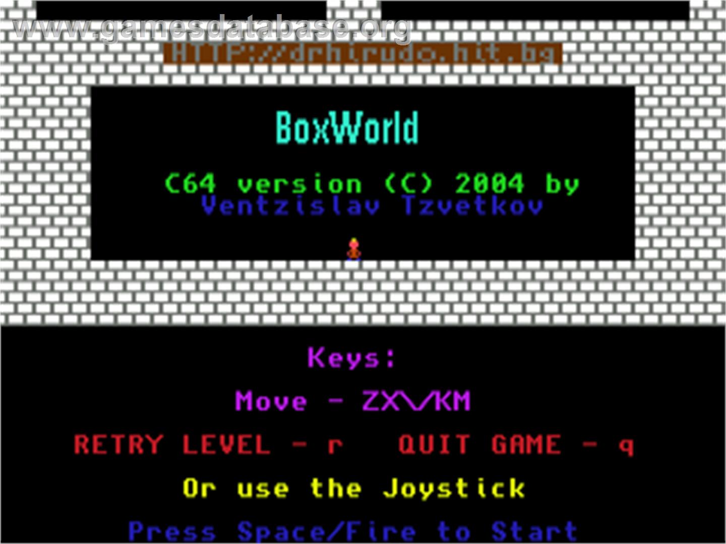Boxworld - Commodore 64 - Artwork - Title Screen