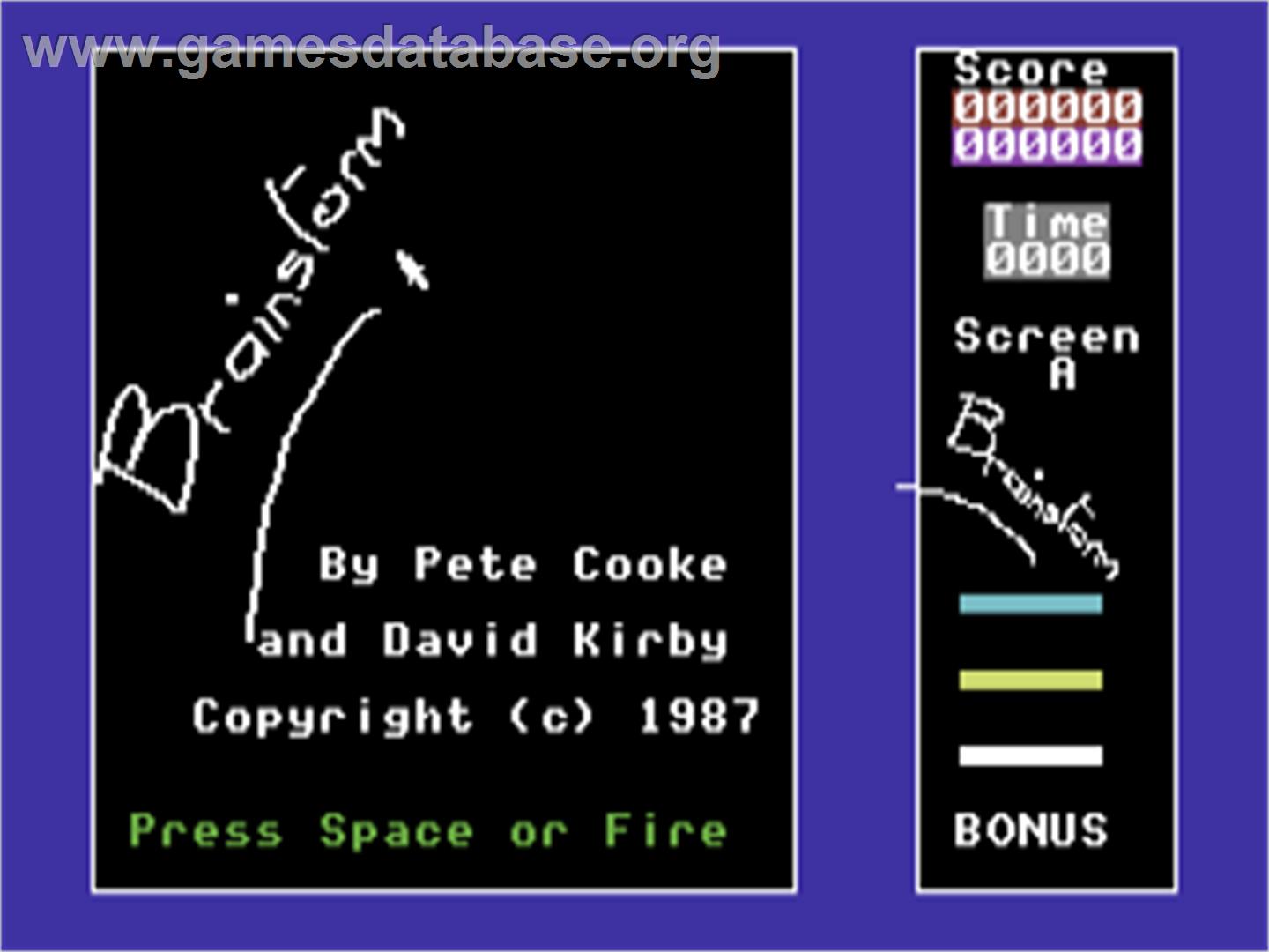 Brainstorm! (Loadstar) - Commodore 64 - Artwork - Title Screen